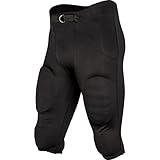 Champro Boys' Safety Integrated Football Practice Pant with Built-in Pads, Black, Large