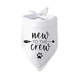 New to The Crew Dog Bandana New Puppy Announcement Gift for New Owners Puppy Bandana Dog Owner Gifts Triangle Bibs Scarf Accessories for Small Medium Dogs Pets