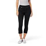 Levi Strauss Signature Gold Women's Totally Shaping Pull on Capri (Also Available in Plus Size), Noir, 8