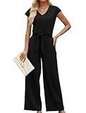 XIEERDUO Two Piece Sets For Women Vacation Outfits 2025 Summer Lounge Sets Wide Leg Pants Crop Tops Beach Vacation Clothes Tracksuit Black M