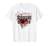 I Love Forensic Science with a bloody heart T shirt T-Shirt