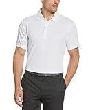 PGA TOUR Men's Airflux Short Sleeve Solid Golf Polo-Shirts, Bright White, XXXL