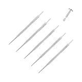 Xpircn Threadless Piercing Taper 18G Stainless Steel Piercing Taper Insertion Pin for Lip Nose Monore Ear Cartilage Tragus Helix Eyebrow Tongue Body Piercing(5PCS, 18G)