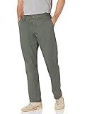 Amazon Essentials Men's Classic-Fit Wrinkle-Resistant Flat-Front Chino Pant (Available in Big & Tall), Dark Olive, 33W x 29L