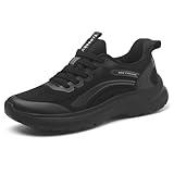 Treesky Non Slip Work Shoes for Women in Food Service - Slip Resistant, Comfortable & Lightweight Sneakers, Suitable for Restaurant, Kitchen & Nursing Crews (Black, Size 8.5)
