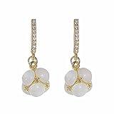 Dainty Opal Gold Drop Studs Earrings for Women Vintage Rhinestone Crystal Dangle Hook Earrings Jewelry for Her Friend Wife Mom Anniversary Birthday Mother's Day Gifts Today 2025