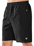 NORTHYARD Men's Athletic Running Shorts Quick Dry Workout Shorts Lightweight Sports Gym Basketball 7"/ 9"/ 5" Hiking Tennis Exercise Black-7 inches M