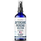 BodyJ4You Piercing Aftercare Spray - Saline Solution Natural Keloid Bump Removal - Ear Piercing Cleaner Nose Septum Belly Button Cartilage - Sea Salt Aloe Vera Rosemary - Fine Mist 2 Fl Oz