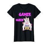 Gamer Queen Gaming Unicorn Console PC Computer Video Games T-Shirt