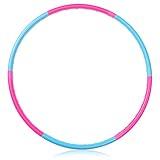 Liberry Kids Exercise Hoop, Detachable & Size Adjustable Toy Hoop, Professional Hoola Rings for Kids, Blue, Pink