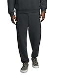 Fruit Of The Loom Mens Eversoft Fleece Elastic Bottom With Pockets, Relaxed Fit, Moisture Wicking, Breathable Sweatpants, Black Heather, Medium US