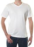 Organic Signatures V-Neck 100% Certified Organic Cotton, Soft T-Shirts for Men (Small, White)