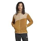 adidas Men's Terrex Multi Full-Zip Fleece Hiking Jacket, Bronze Strata/Cardboard