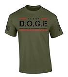 Patriot Pride Mens D.O.G.E Department of Government Efficiency Short Sleeve T-Shirt-Military Green-X-Large