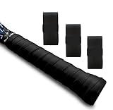 L LK SPORTS Tennis Racket Grip Tape, 3 Pack Precut Anti Slip Tennis Grip Tape, Absorbent Dry Feel Tennis Grips Overgrip for Tennis, Pickleball Black