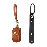 Ximimark 2pcs Stylish Faux Leather Glove Holder with Lanyard - Easy Install, Wall-Mounted Storage for Gloves & Scarves, Perfect for Travel & Cycling