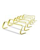 SKLZ 6X Ultra Durable Agility Hurdles - for Athletes of All Skill Levels,6pk of 6-in Tall Hurdles,Bright Yellow Color,Made of Durable, Composite Materials,Easy to Set up & Transport,Comes w/Carry Bag