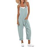 UNIANKIYA One Piece Jumpsuits for Women Casual Sleeveless Spaghetti Strap Rompers Summer Overalls Beach Vacation Outfits 2025