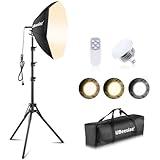 UBeesize Softbox Photography Lighting Kit, 20'' x 20'' Professional Softbox Lighting Kit with 85W 3000-7500K LED Bulbs, Studio Lights for Photography/Live Streaming/Video Recording