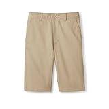 French Toast Boys' Big Pull-On Twill Shorts School Uniform for Kids, Khaki, 8