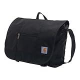 Carhartt Ripstop Messenger Bag, Durable Water-Resistant Messenger Work Bag, Ripstop Messenger Bag (Black)