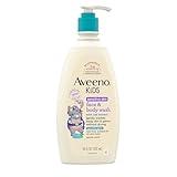 Aveeno Kids Sensitive Skin Face & Body Wash With Oat Extract, Gently Washes Away Dirt & Germs Without Drying, Tear-Free & Suitable for All Skin Tones, Hypoallergenic, 18 fl. oz