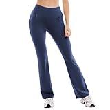 Ipletix Flare Leggings for Women-Bootcut Yoga Pants for Women High Waisted Flared Leggings Dress Pants Navy Blue