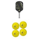 JOOLA Ben Johns Hyperion C2 Pickleball Paddle - Aero-Curve Shape w/Charged Surface Tech for Pop & Power, USAPA Approved + JOOLA Primo Indoor/Outdoor Pickleball Balls