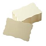120 Pieces Small Mini Business Cards Vintage Assorted Colors Blank Note Cards Gift Word Card for Business Cards, Gift Cards (Cream, 3.66x 2.36 inches)
