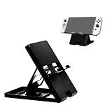 UDEE Bracket for Nintendo Switch, Steam Deck,Phone,iPad, Portable Folding Non-Slip Stand,4 Levels Angle Adjustment-Black