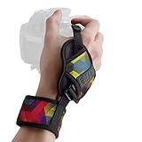 USA Gear Professional Grip Camera Wrist Hand Strap with Geometric Neoprene Design and Metal Plate - Compatible with Canon, Fujifilm, Nikon, Sony and more DSLR, Mirrorless, Point & Shoot Cameras