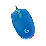 Logitech G203 Wired Gaming Mouse, 8,000 DPI, Rainbow Optical Effect LIGHTSYNC RGB, 6 Programmable Buttons, On-Board Memory, Screen Mapping, PC/Mac Computer and Laptop Compatible - Blue