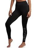 Spyder Women's Activewear Legging - Poly Span Knit UPF 50 High Waisted Tummy Control Printed Athletic Legging (Sizes: S-XL), Size Medium, Black