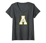 Womens App State University Mountaineers Apparel V-Neck T-Shirt