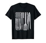 American Flag Utensil Bbq Tools Griller Pitmaster Barbecuing T-Shirt for Women Men