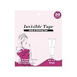 50-Strips Fashion Double Sided Tape - Strong Body Adhesive for Clothes & Skin Waterproof, No Residue, Hypoallergenic for All Skin Shades