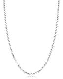 Jewlpire Silver Chain Necklace for Men, 2.5mm Wheat Chain Necklace, Mens Necklace Stainless Steel Chains for Men and Women, Mens Chain Necklace 20 Inch