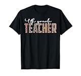 Leopard 4th Grade Teacher Funny Job Title School Worker T-Shirt for Men Women
