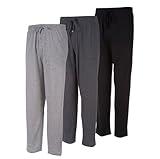 DARESAY Mens Lounge Pants with Pockets - Mens Pajama Pants - Lounge Pants Men, Up to 3XL Pack of 3