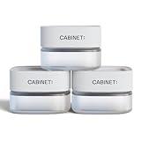 Cabinet Empty Refillable Medicine Jar, 3 Pack with Child Resistant Lids, Store and Organize Pills, Capsules, or Gummies, Frosted Glass Storage Containers for Home or Travel