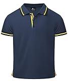 WENTTUO Boys Polo Shirt Childs Short Sleeve Golf Collared Shirts School Uniform Tennis Pique Shirts for Kids Navy