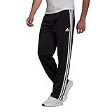 adidas Men's Essentials Warm-up Open Hem 3-stripes Tracksuit Pants, Black/White, XX-Large Tall