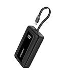 Anker Portable Charger, 10,000mAh 30W Power Bank, USB-C in and Out Fast Charging Battery Pack, Travel Essential Phone Power Bank, for iPhone 16/15, iPad, MacBook, Galaxy, Google, and More