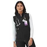 Hanes Women's Comfort Fit Scrubs Healthcare Vest, Moisture-Wicking Stretch Scrubs Vest for Women