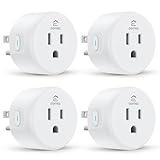 EIGHTREE Smart Plug, Smart Home WiFi Outlet Works with Alexa & Google Home, Smart Socket with Remote Control & Timer Function, 2.4GHz WiFi Only, 4 Packs