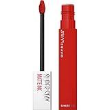 MAYBELLINE Super Stay Matte Ink Liquid Lipstick Makeup Long Lasting High Impact Color Up to 16H Wear Exhilarator Ruby Red and Innovator Cardinal Red 1 Count Each