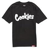 COOKIES Original Mint TEE Men’s T-Shirt - Soft & Comfortable Everyday Wear Casual Tee for Men - BLACK/WHITE - S