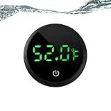 Aquarium Thermometer Digital Fish Tank Thermometer Led Display Fish Tank Temperature Gauge Accurate Thermometer to ±1℉ for Betta Axolotl Turtle Tank (with Spare Battery)