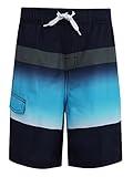 Kanu Surf boys Echo Quick Dry Upf 50+ Beach Swim Trunks, Waterfront Black/Aqua, 18-20 US