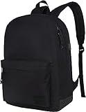 SUPACOOL Casual Laptop Backpack for Men and Women, School Backpack for Boys and Girls, College Bookbag, USB Charging Port, Lightweight Back Pack(Black)